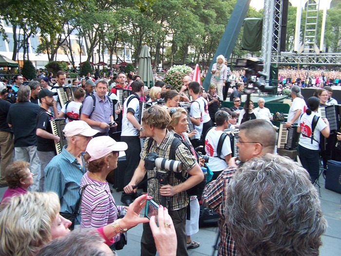 Accordion music at Bryant Park