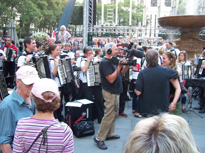 Accordion music at Bryant Park