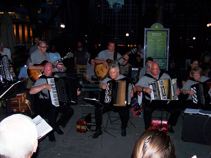 Accordion music at Bryant Park
